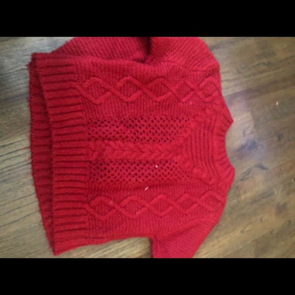 Mayoral red sweater with spikes on shoulders 152 cm - Picture 3 of 4
